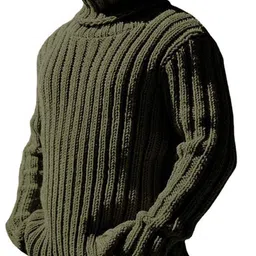 Mast & Harbour Men Turtle Neck Ribbed Pullover-picture-23