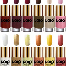 VOLO Set Of 12 Luxury Super Shine Nail Polish- 9.9ml Each- Combo- No- 06 image 1