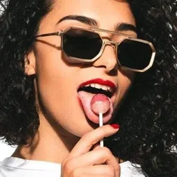 SPADEACES Unisex Octagon Sunglasses with UV Protected Lens GOLD BLACK HEXAGUN -291 image 2