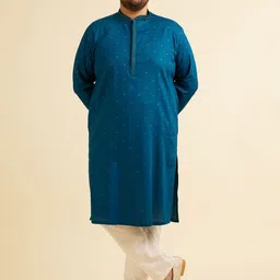 Manyavar Men Regular Thread Work Kurta with Pyjamas-image-21