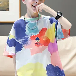 FOREVER FRIDAY Boys Abstract Printed Round Neck Cotton T-shirt-picture-24