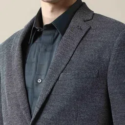 Arrow Self Design Notched Lapel Slim-Fit Single Breasted Blazer image 4