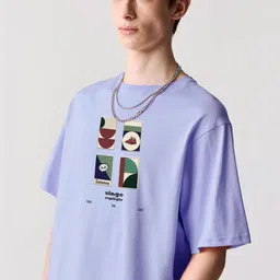 MISCHIEF MONKEY Men Printed Oversized T-shirt image 4