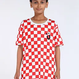 UMILDO Boys Checked Polyester Round Neck Tshirts-picture-29