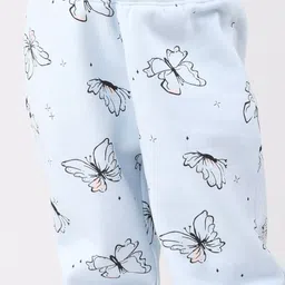 Anthrilo Girls Butterfly Printed Regular Fit Mid-Rise Joggers image 4