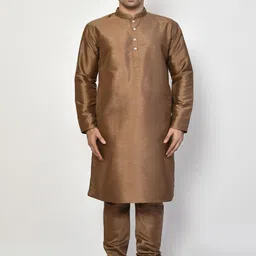 Simaaya Men Regular Long Kurta with Pyjamas Set-picture-27