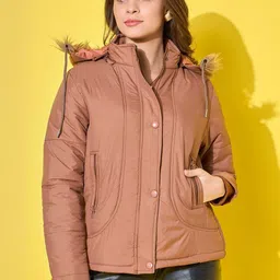 DIMPY GARMENTS Hooded Neck Lightweight Quilted Jacket-image-94