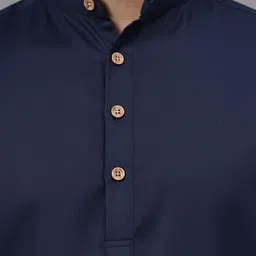 Yansh Creation Men Roll-Up Sleeves Mandarin Collar Kurta image 3