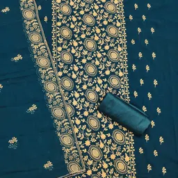 Panzora Floral Embroidered Unstitched Dress Material image 5