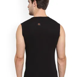 Sporto by Macho Men Pack Of 3 Combed Cotton Innerwear Vests Sprto_1062-B(1)-PkdBL(1)-R(1) image 2