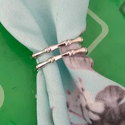 M Men Style Men Stainless Steel Silver-Plated Adjustable Finger Ring image 2