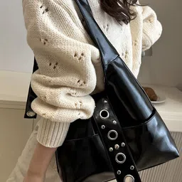 StyleCast PU Shopper Hobo Bag image 5