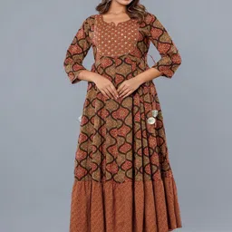 Jaipurite Women Fit & Flare Maxi Dress-picture-32