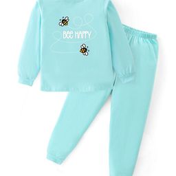 BLUSHES Kids Bee Honey Printed Pure Cotton Round Neck Night Suits-picture-20