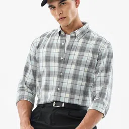 Snitch Men Buffalo Checked Button-Down Collar Cotton Casual Shirt-image-71