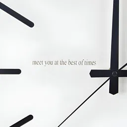 QEZNEF White Solid Geometric Traditional Wall Clock image 3