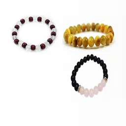 Divine souvenirs Unisex Set Of 3 Artificial Beaded Bracelets-picture-10