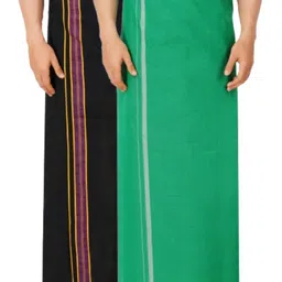 Ethazh Men Pack of 2 Dhotis-image-56