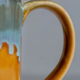 ARAVALII Mustard & Grey Crafted Ceramics Printed Ceramic Glossy Mugs Set of Cups and Mugs image 2