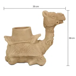 Swadeh Brown Clay Camel Planter image 4
