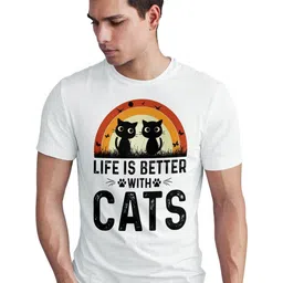 Seekbuylove Typography Printed Round Neck Bio Finish Pure Cotton T-shirt-picture-26