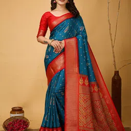 DIVASTRI Woven Design Zari Banarasi Saree-image-71