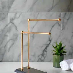 Mason Home Black & Rose Gold Solid Marble Towel Holder-image-35