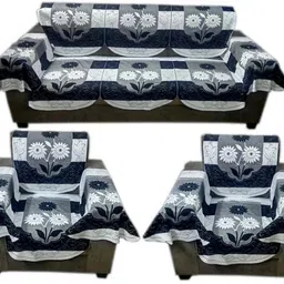 croox Cotton Floral 3+1+1 Seater Sofa Cover-picture-24