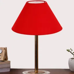 Devansh Red Wood Contemporary Frusturical Shaped Table Lamp-picture-16