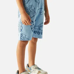 Juniors by Babyshop Boys Printed Cotton Mid-Rise Regular-Fit Shorts-picture-22