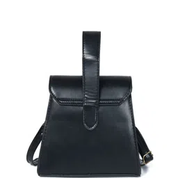 PELLE LUXUR Women Textured Structured Sling Bag image 3