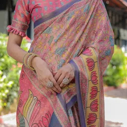 ALMAARI FASHION Ethnic Motifs Pure Cotton Banarasi Saree image 2