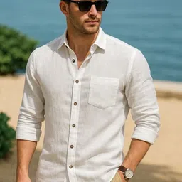 encore by INVICTUS Men Original Fit Solid Spread Collar Cotton Casual Shirt-image-61