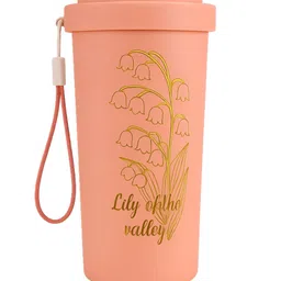 iSWEVEN Pink Stainless Steel Leak & Rust Proof Double Wall Vacuum Water Bottle-image-0