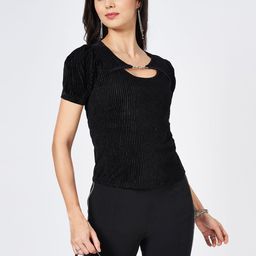 Annabelle by Pantaloons Women Solid Round Neck Top-picture-30