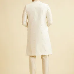 Manyavar Men Embroidery Jacquard Stone Work Sherwani Set image 2