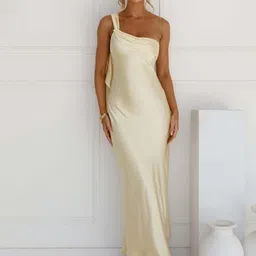 LULU & SKY Women One-shoulder Sheath Maxi Dress-picture-28