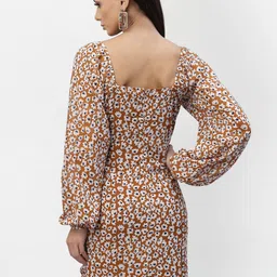 BAESD Women Printed Georgette Bodycon Dress image 2