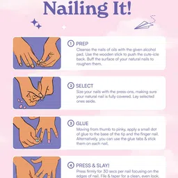 Gush Beauty Set Of 24 Reusable Press On Nails With Application - Deep Sea Siren image 5