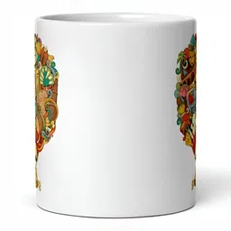 Mr UVD White & Red Graphic Printed Ceramic Glossy Mug - 350 ml-picture-14