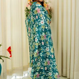 KALINI Floral Poly Chiffon Saree image 3