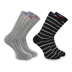 BAESD Pack Of 2 Patterned  Cotton Mid Calf  Socks-picture-25