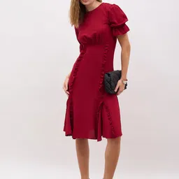 StyliWomen A-Line Midi Dress-image-56