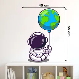 LANSTICK White & Black Astronut Self Adhesive Wall Sticker-picture-36