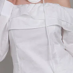 iki chic Self Design Top With Skirt Co-Ords With Neck Accessory image 3