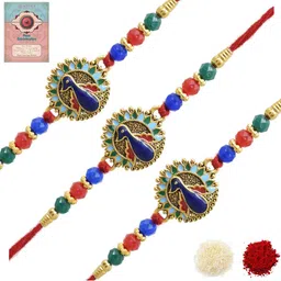 MEIRA JEWELLERY Set Of 3 Rakhi Greeting Card & Roli Chawal-picture-39