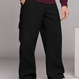 tripr Men Night Suit Set Maroon, Black Solid image 5