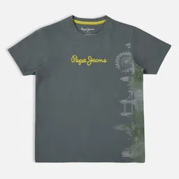 Pepe Jeans Boys Typography Printed Round Neck Cotton T-shirt-image-66