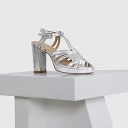 Oroh Leather Party Platform Sandals with Buckles image 3