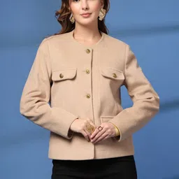 Juelle Women Single Breasted Long Sleeves Overcoat-picture-39